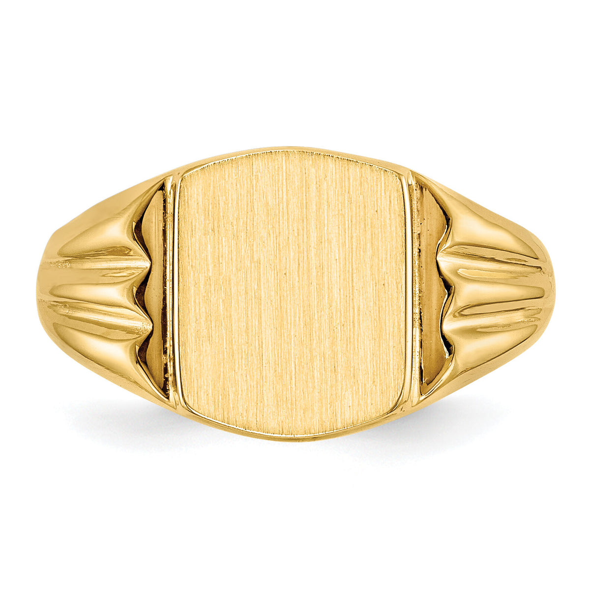 14k 8.5x10.5mm Closed Back Signet Ring-RS390