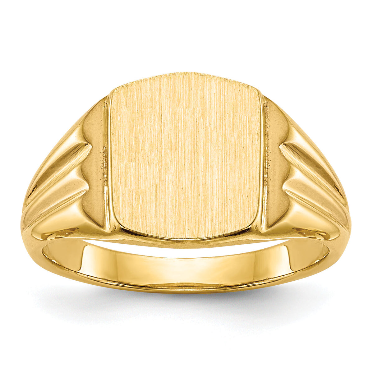 14k 8.5x10.5mm Closed Back Signet Ring-RS390