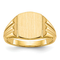 14k 8.5x10.5mm Closed Back Signet Ring-RS390