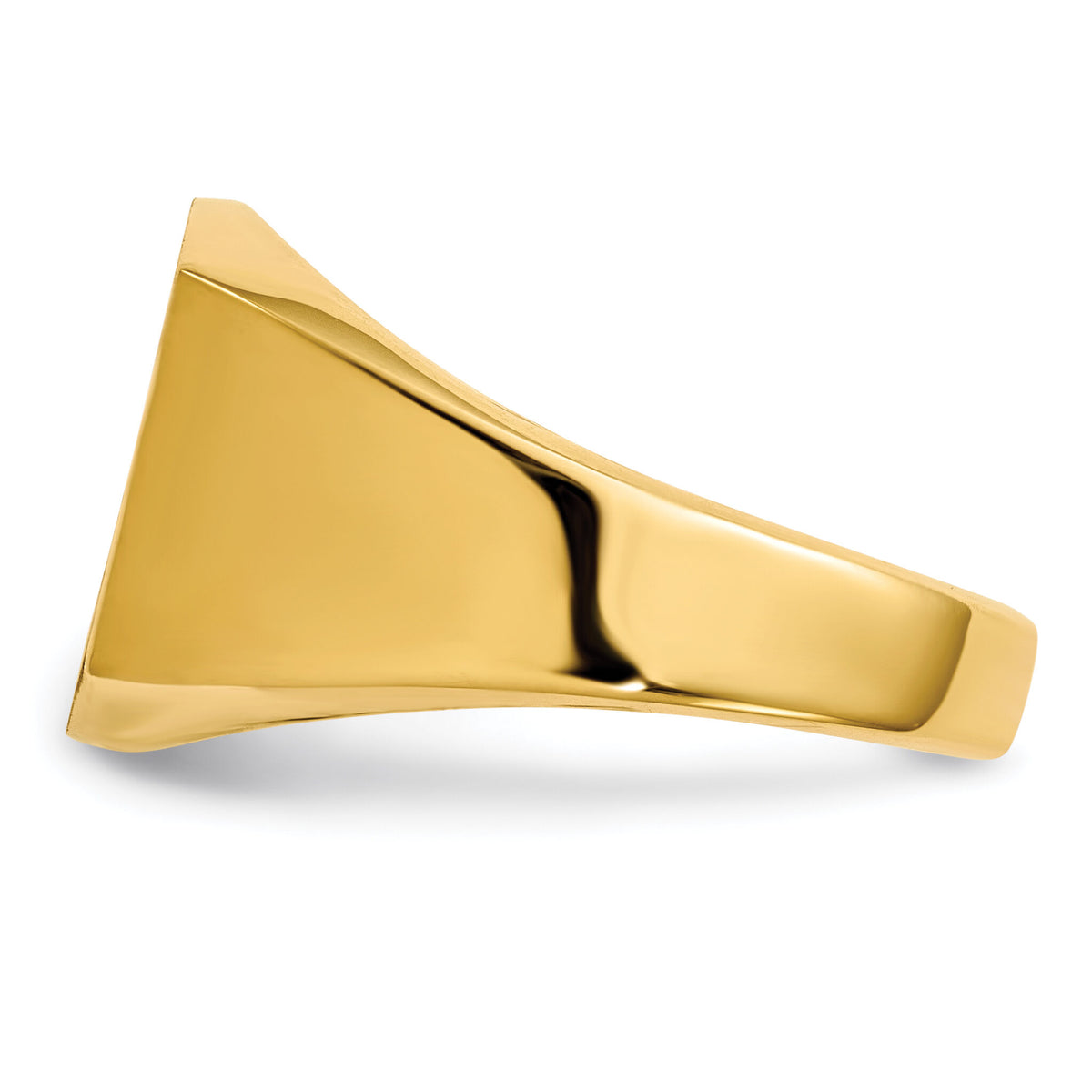 14k 14.5x13.5mm Closed Back Mens Signet Ring-RS391