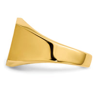 14k 14.5x13.5mm Closed Back Mens Signet Ring-RS391