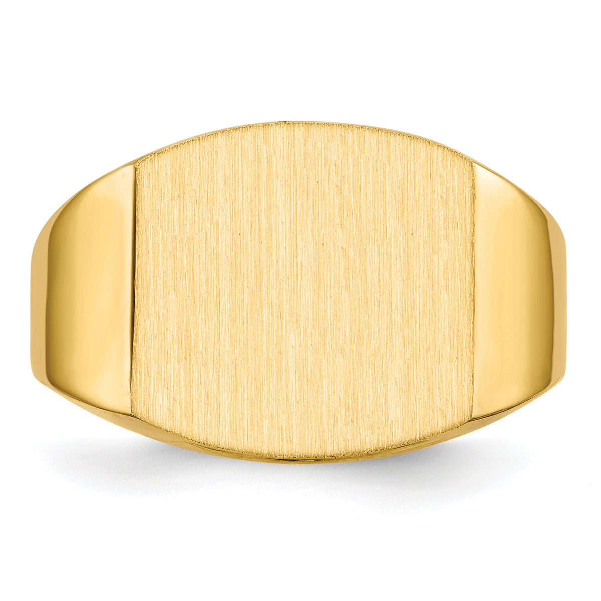 14k 14.5x13.5mm Closed Back Mens Signet Ring-RS391