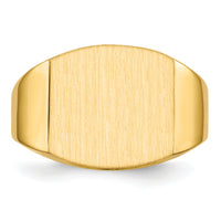 14k 14.5x13.5mm Closed Back Mens Signet Ring-RS391