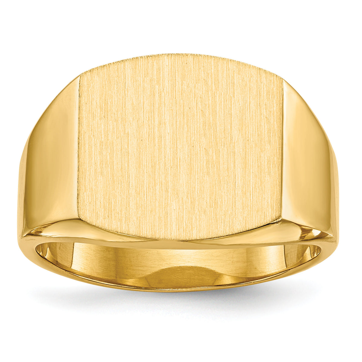 14k 14.5x13.5mm Closed Back Mens Signet Ring-RS391