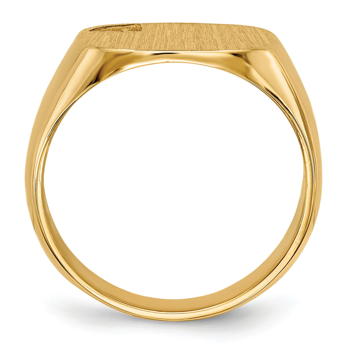 14k 15.0x15.0mm Closed Back Diamond Mens Signet Ring Mounting-RS397