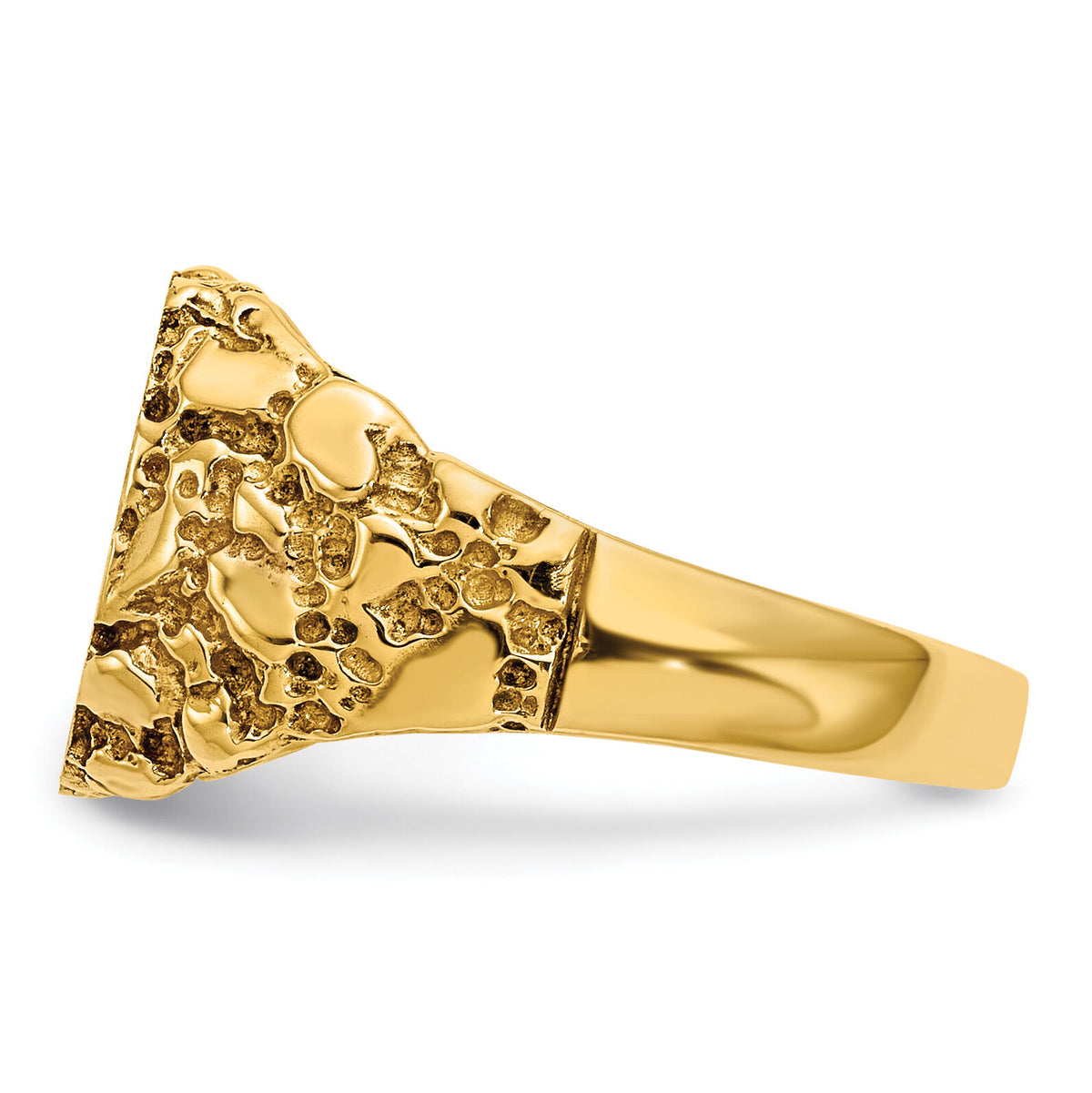 14k 11.5x10.0mm AA Diamond Closed Back Signet Ring-RS398AA
