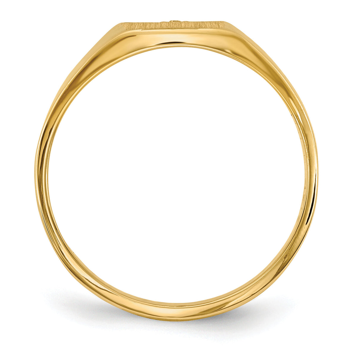 14k 7.0x8.0mm Closed Back Diamond Signet Ring Mounting-RS399