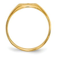 14k 7.0x8.0mm Closed Back Diamond Signet Ring Mounting-RS399