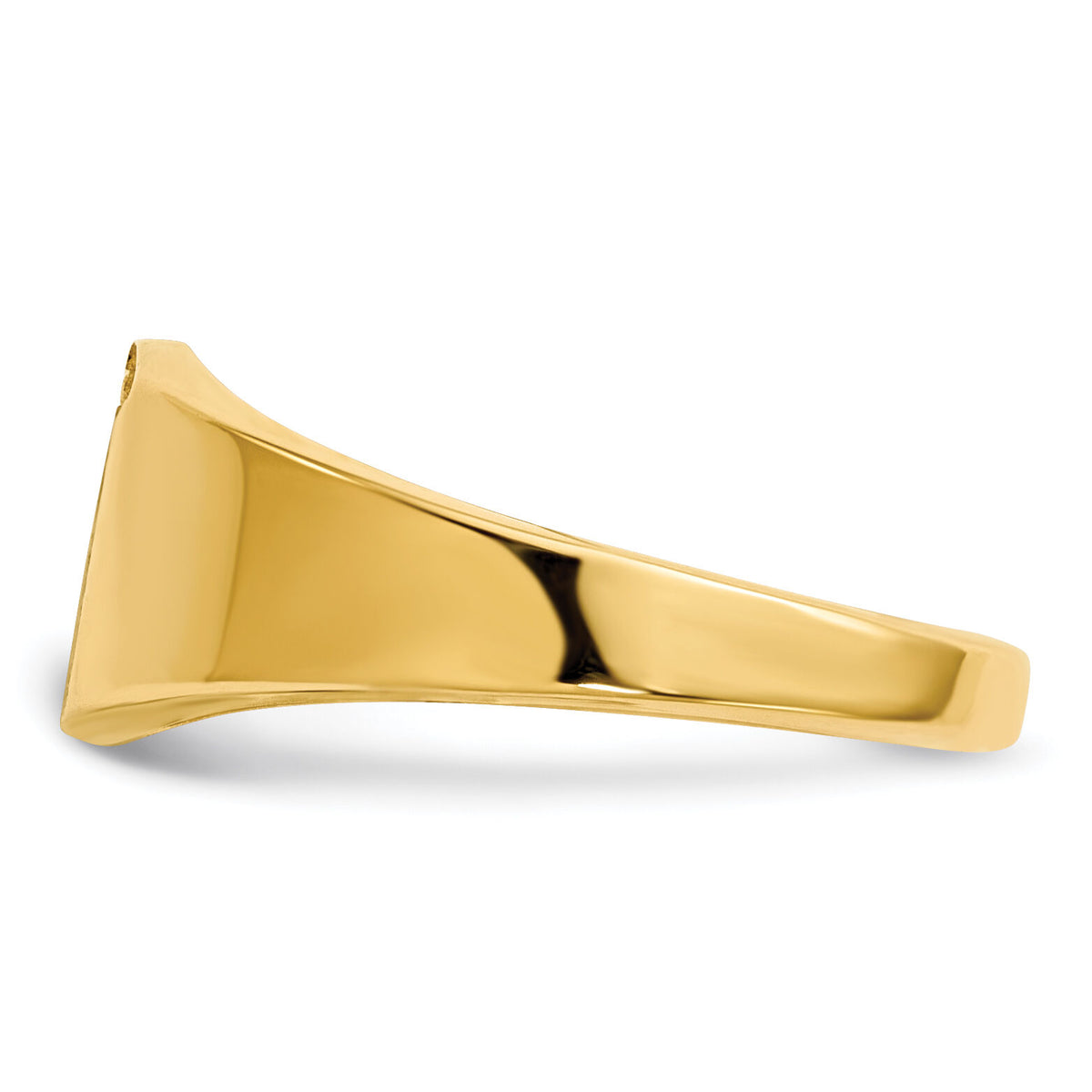 14k 7.0x8.0mm Closed Back Diamond Signet Ring Mounting-RS399