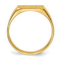 14k 10.5x5.5mm Closed Back Signet Ring-RS400