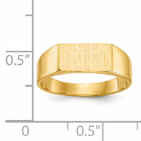 14k 10.5x5.5mm Closed Back Signet Ring-RS400
