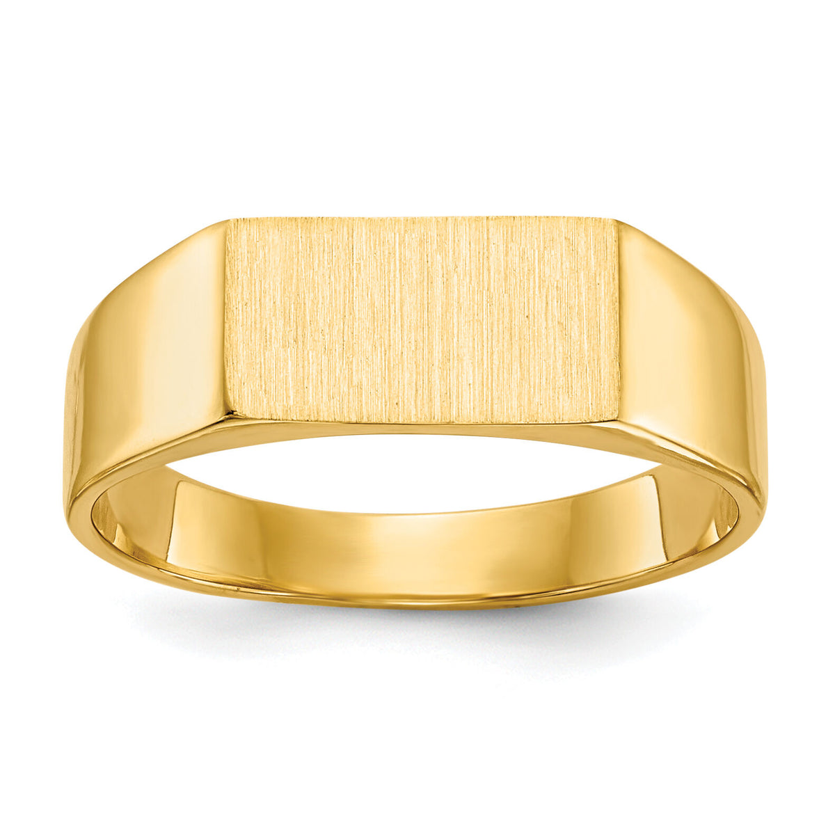 14k 10.5x5.5mm Closed Back Signet Ring-RS400