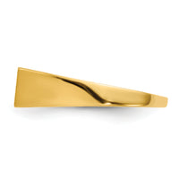 14k 12.0x5.5mm Closed Back Signet Ring-RS401