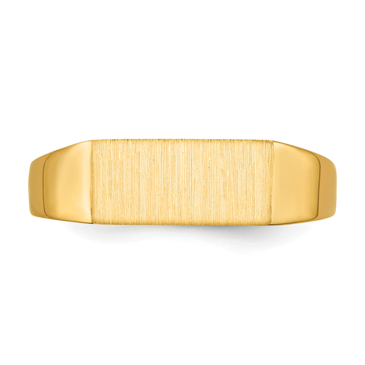 14k 12.0x5.5mm Closed Back Signet Ring-RS401