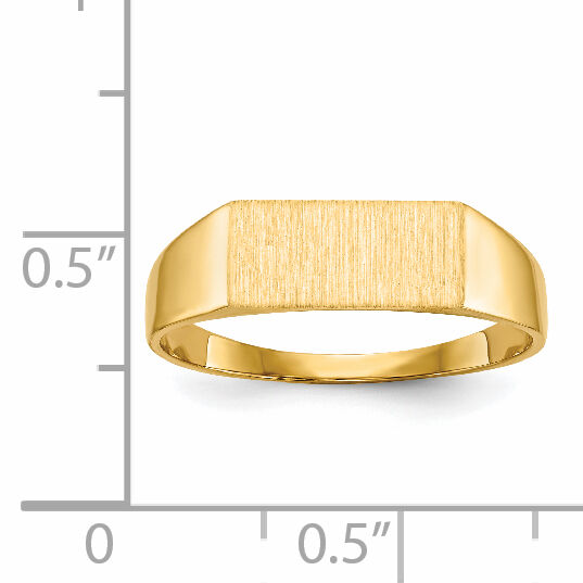 14k 12.0x5.5mm Closed Back Signet Ring-RS401
