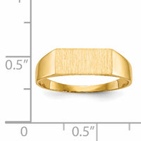 14k 12.0x5.5mm Closed Back Signet Ring-RS401