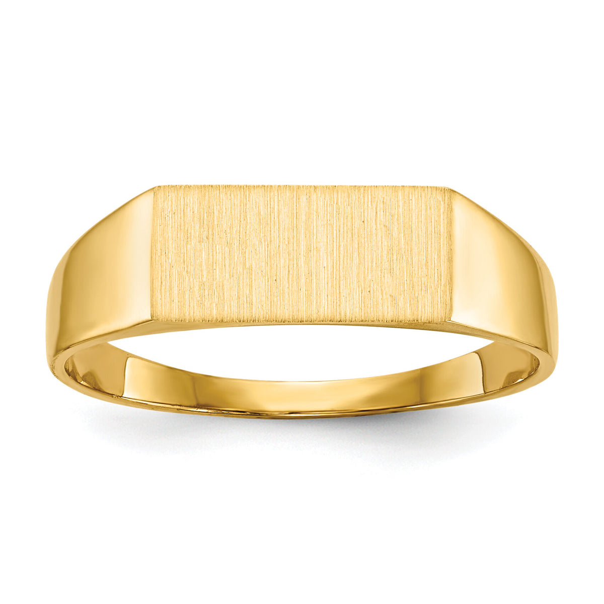 14k 12.0x5.5mm Closed Back Signet Ring-RS401