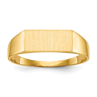 14k 12.0x5.5mm Closed Back Signet Ring-RS401