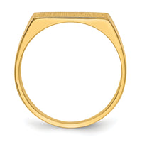 14k 13.0x7.0mm Closed Back Signet Ring-RS403