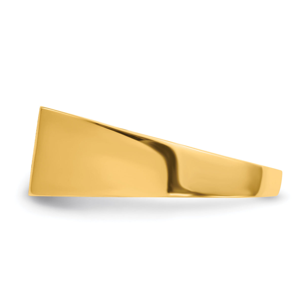 14k 13.0x7.0mm Closed Back Signet Ring-RS403