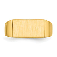 14k 13.0x7.0mm Closed Back Signet Ring-RS403