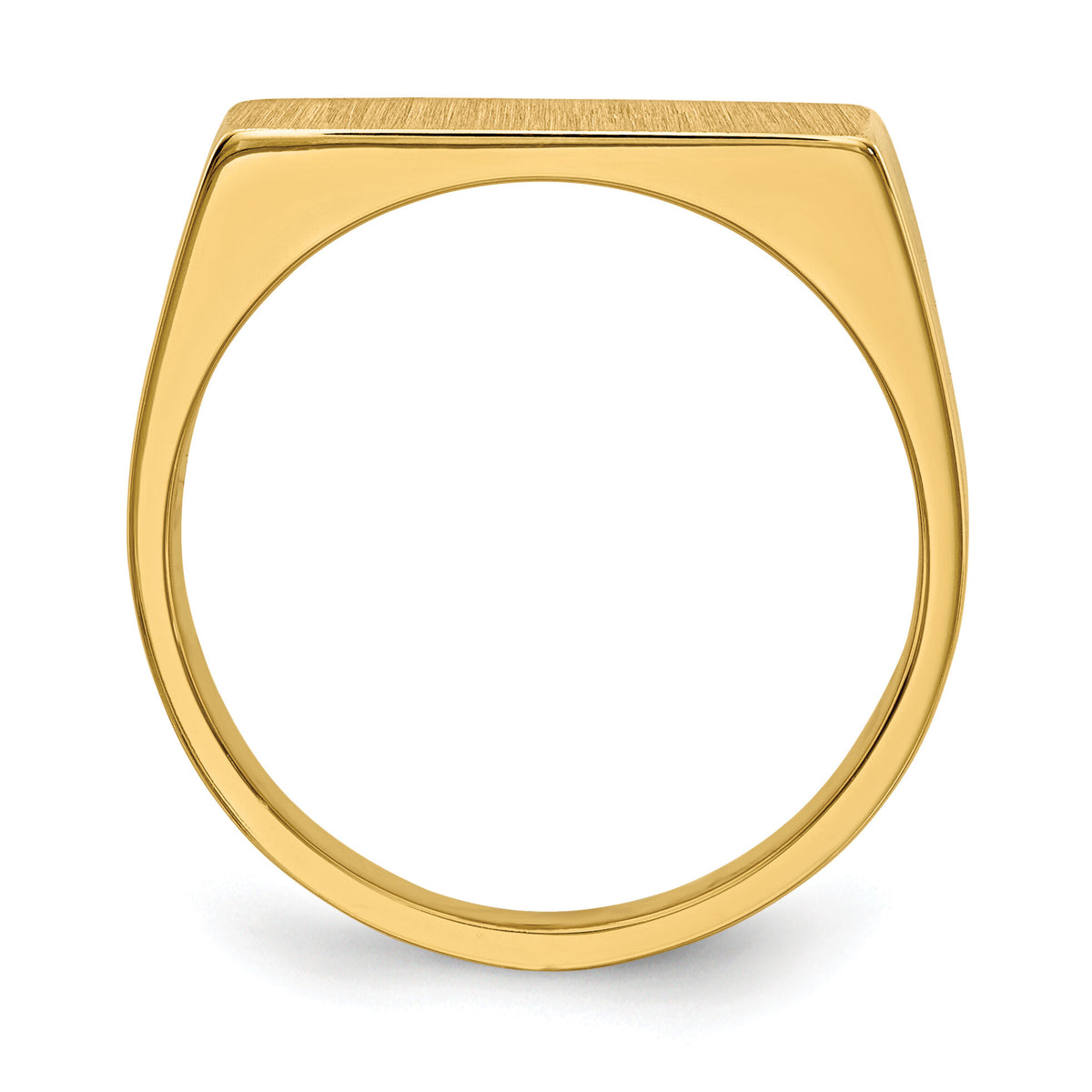 14k 16.5x8.0mm Closed Back Mens Signet Ring-RS404