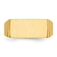 14k 16.5x8.0mm Closed Back Mens Signet Ring-RS404