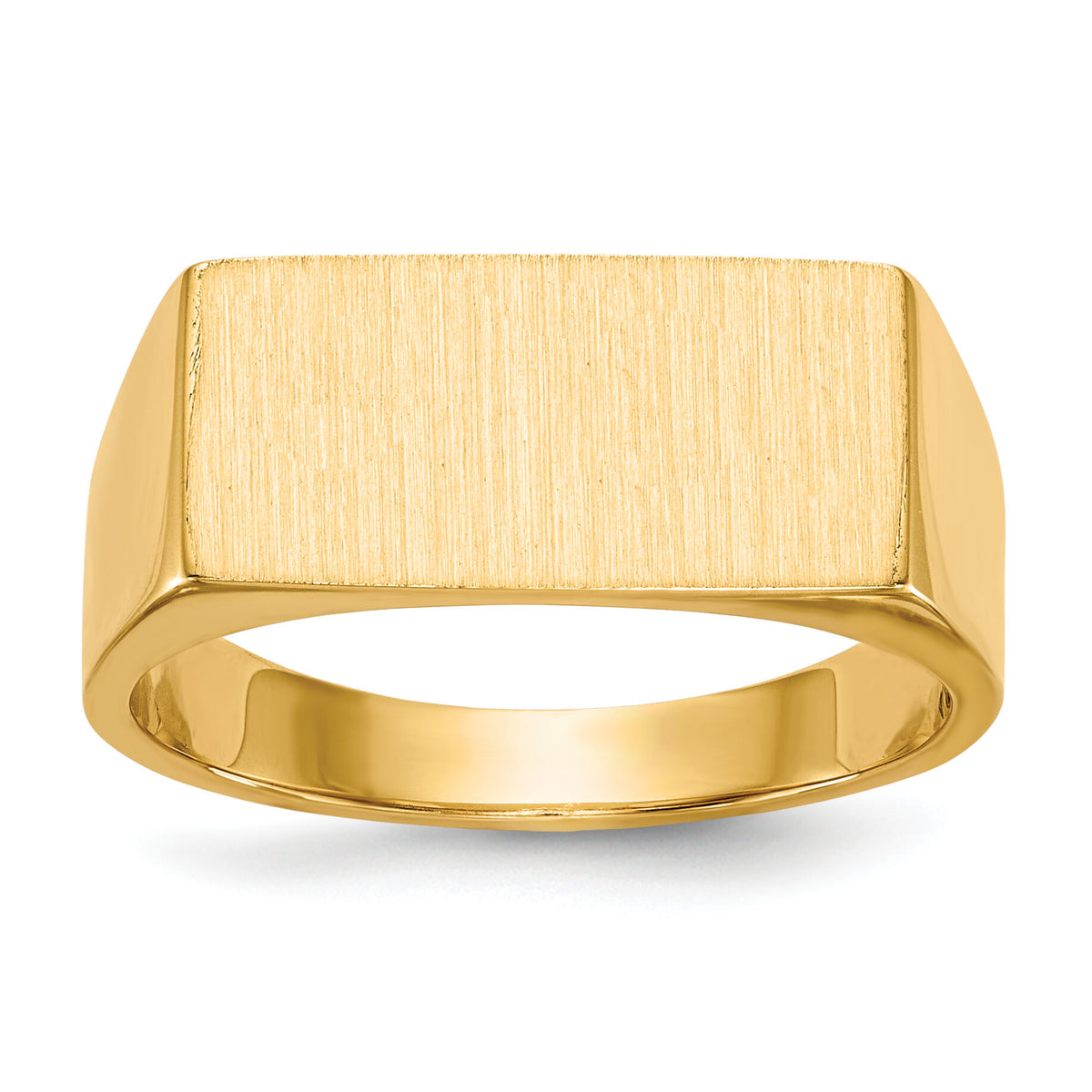 14k 16.5x8.0mm Closed Back Mens Signet Ring-RS404
