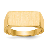 14k 16.5x8.0mm Closed Back Mens Signet Ring-RS404