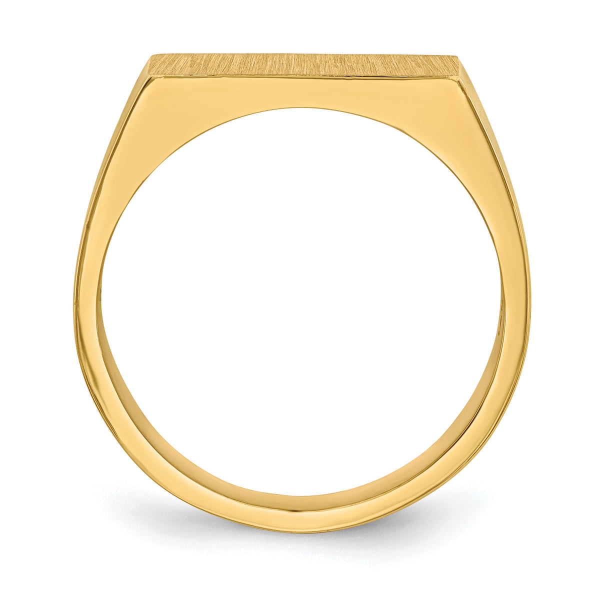 14k 15.0x9.0mm Closed Back Mens Signet Ring-RS405