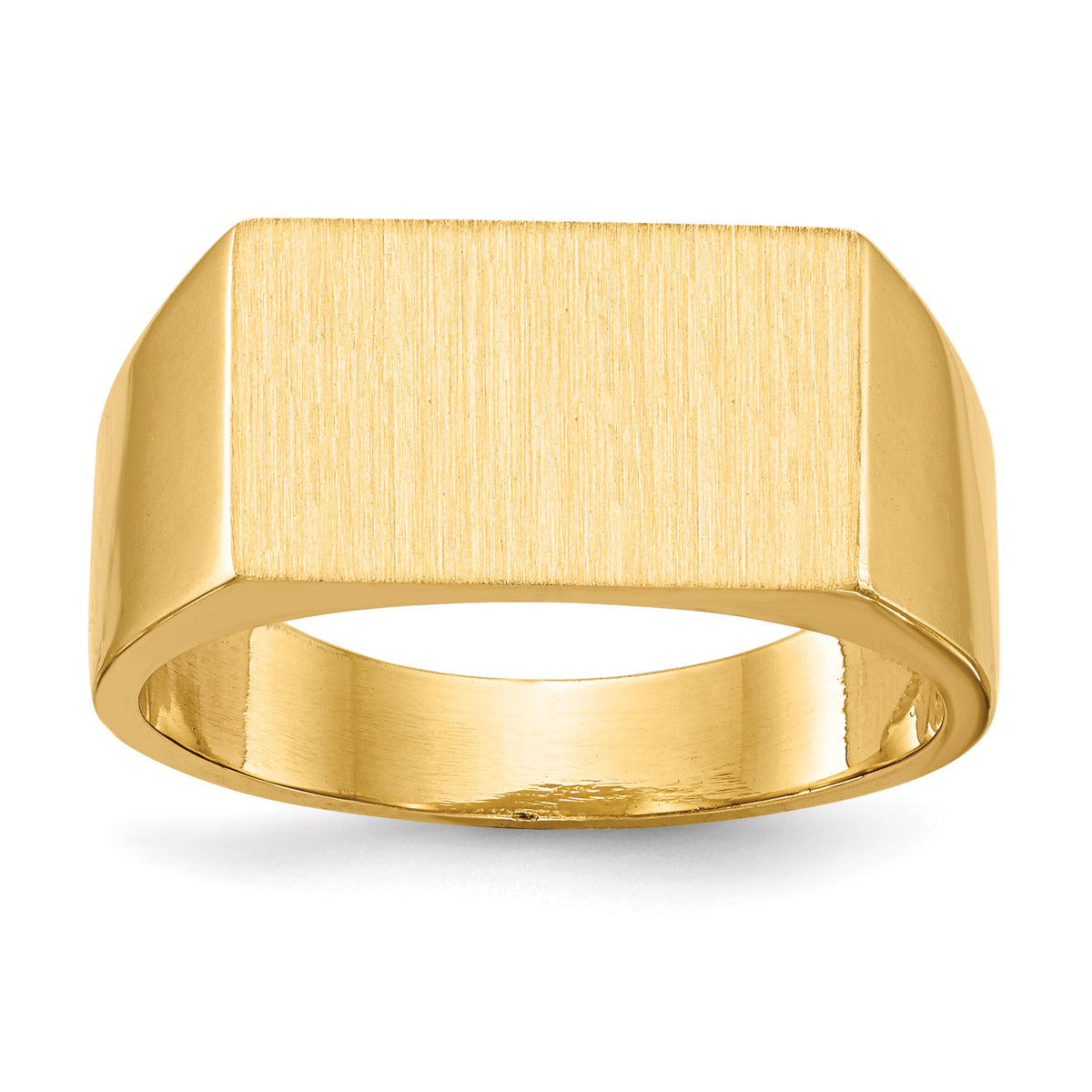 14k 15.0x9.0mm Closed Back Mens Signet Ring-RS405