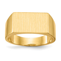14k 15.0x9.0mm Closed Back Mens Signet Ring-RS405