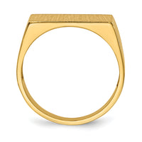 14k 16.5x8.0mm Open Back Mens Signet Ring-RS410