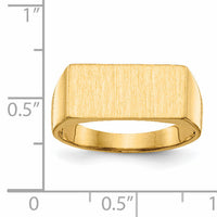 14k 16.5x8.0mm Open Back Mens Signet Ring-RS410