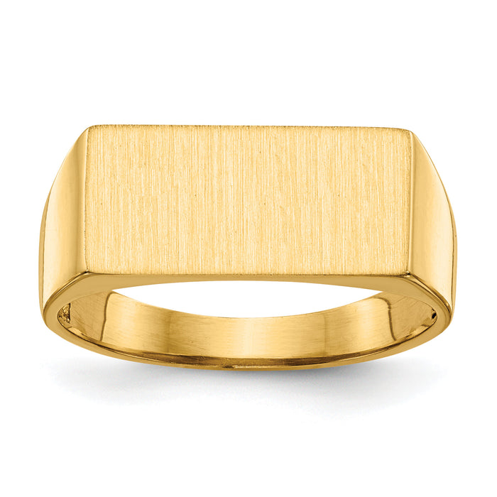 14k 16.5x8.0mm Open Back Mens Signet Ring-RS410
