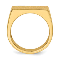 14k 18.0x11.0mm Open Back Mens Signet Ring-RS411
