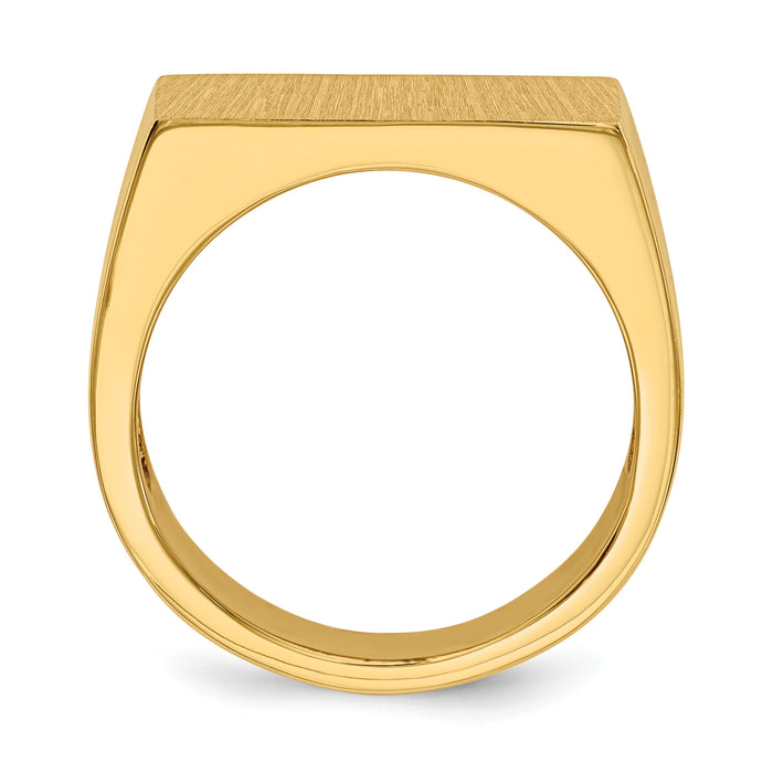 14k 18.0x11.0mm Open Back Mens Signet Ring-RS411