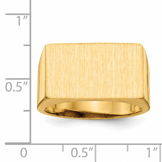14k 18.0x11.0mm Open Back Mens Signet Ring-RS411