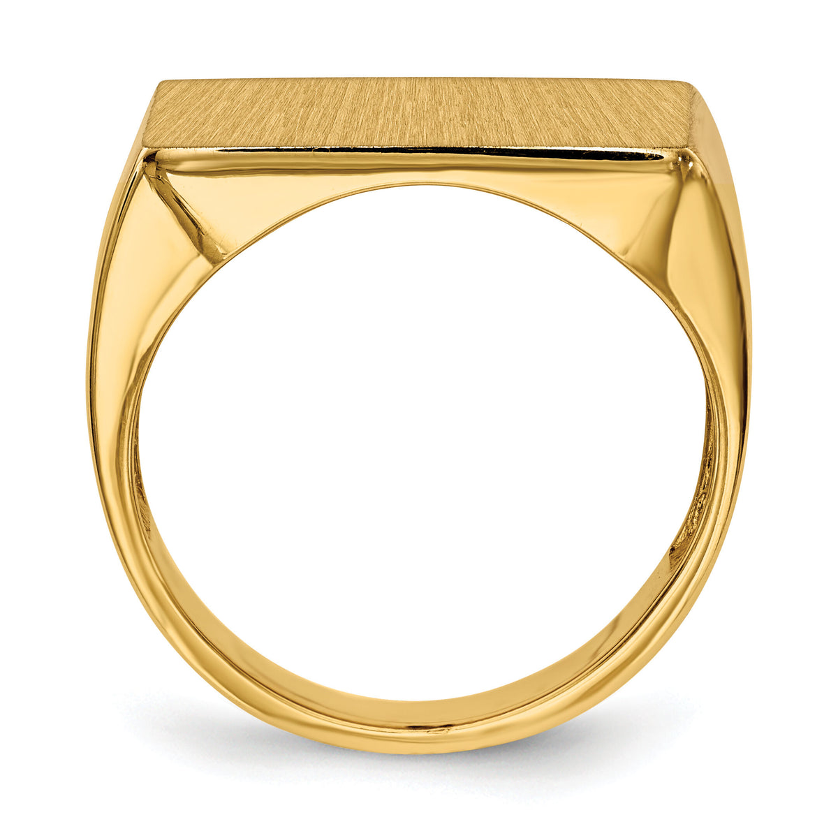 14k 19.5x14.5mm Open Back Mens Signet Ring-RS413