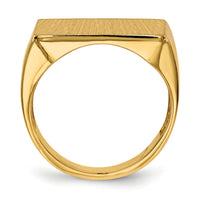 14k 19.5x14.5mm Open Back Mens Signet Ring-RS413