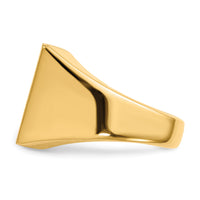 14k 19.5x14.5mm Open Back Mens Signet Ring-RS413