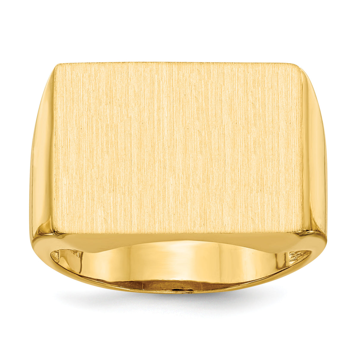 14k 19.5x14.5mm Open Back Mens Signet Ring-RS413