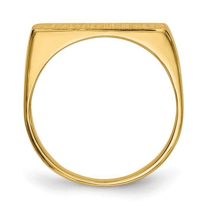 14k 16.5x5.0mm Closed Back Signet Ring-RS414