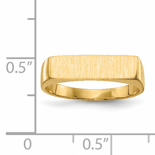 14k 16.5x5.0mm Closed Back Signet Ring-RS414
