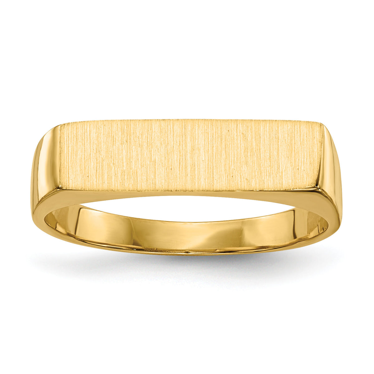 14k 16.5x5.0mm Closed Back Signet Ring-RS414