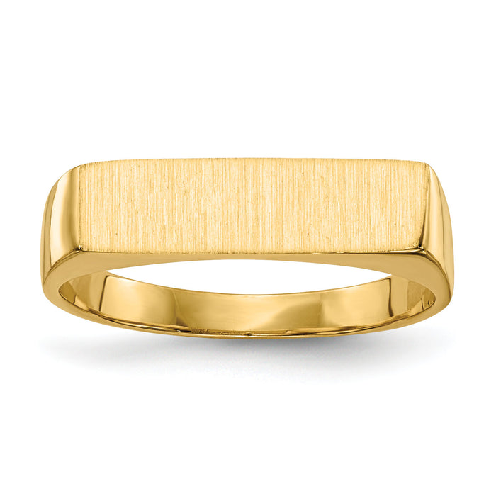 14k 16.5x5.0mm Closed Back Signet Ring-RS414
