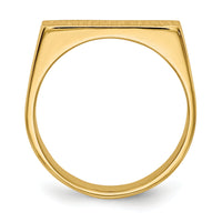 14k 16.0x6.0mm Closed Back Signet Ring-RS415