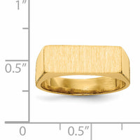 14k 16.0x6.0mm Closed Back Signet Ring-RS415