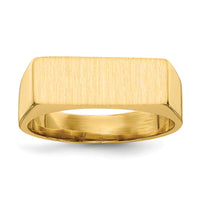 14k 16.0x6.0mm Closed Back Signet Ring-RS415