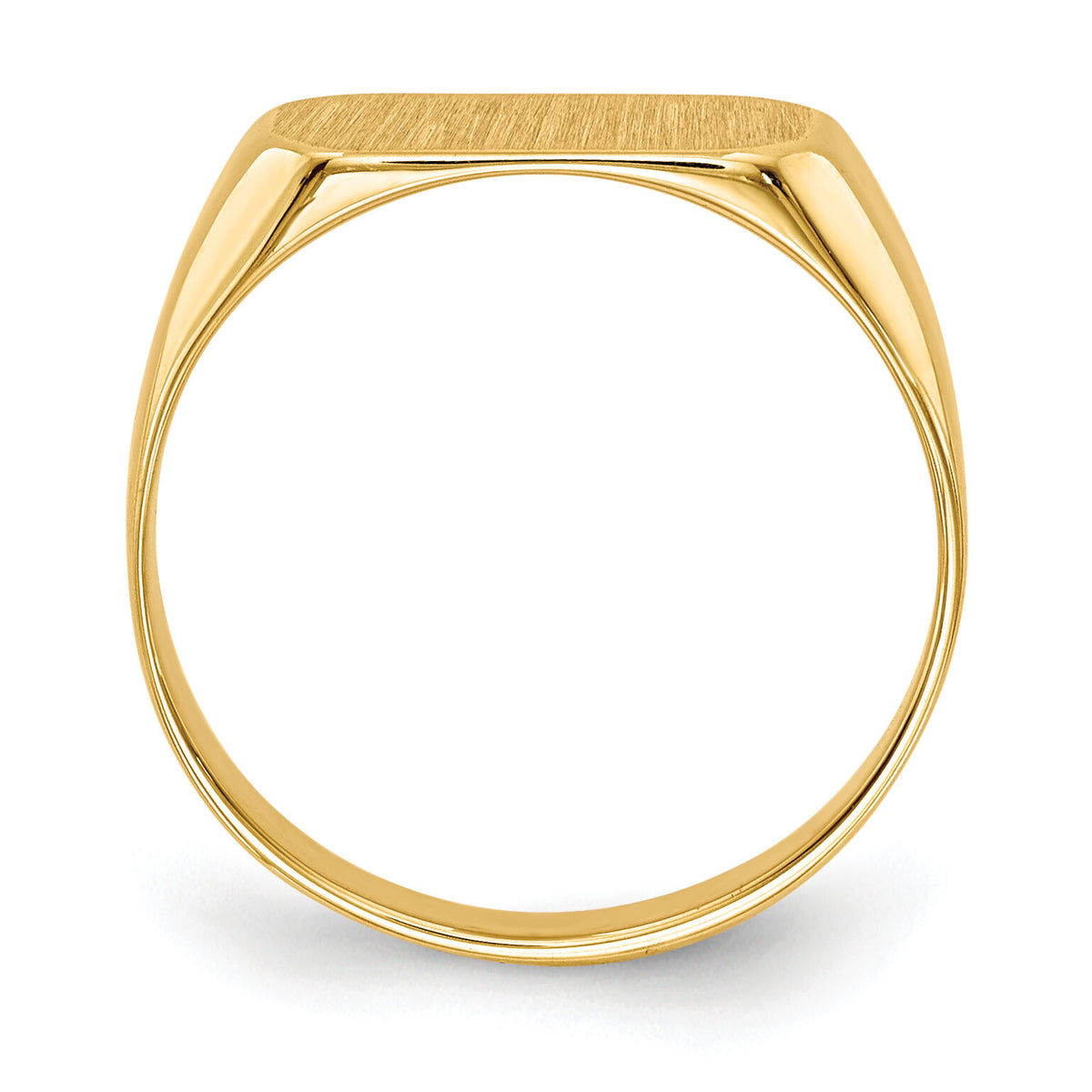 14k 12.0x6.5mm Closed Back Childs Signet Ring-RS419
